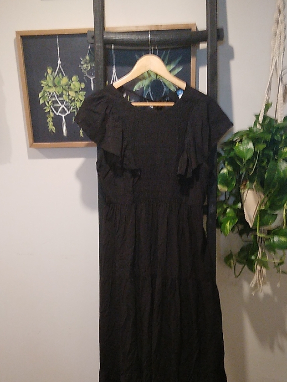 Women's Old Navy Ruffled Sleeve Maxi Dress